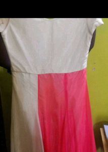 Elegant Pink &amp; White Dress