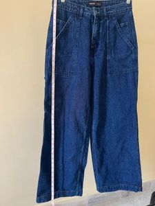 Dark Wash Wide Leg Denim Jeans