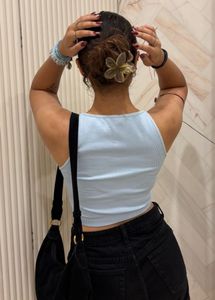 Ribbed Baby Blue Tank Top