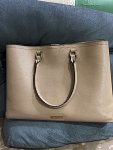 ALDO Satchel Bag - Beige &amp; White