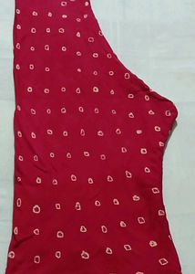 Red Bandhani Chudidar