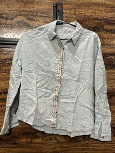 Light Blue Embroidered Shirt