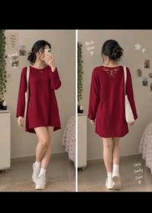 Chic Red Casual Dress
