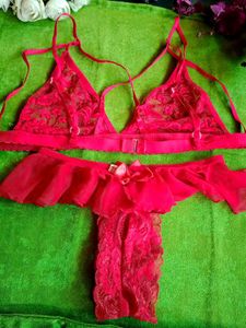 Red Lace Lingerie Set