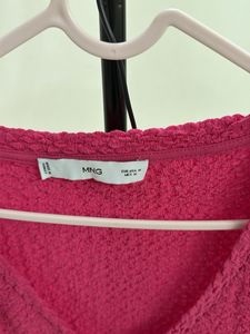 V-Neck Textured Short Sleeve Top