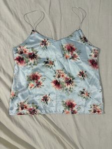 Light Blue Floral Cami Top