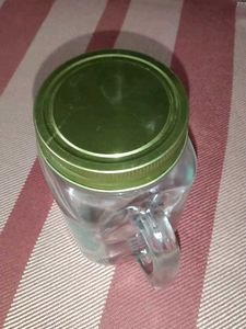Glass Cup with Golden Lid
