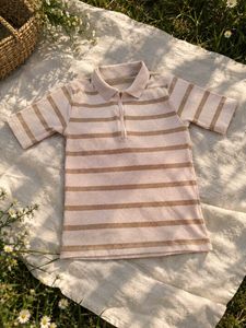 Striped beige polo tshirt