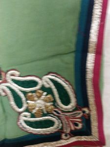 LIGHT GREEN GEORGETTE SAREE