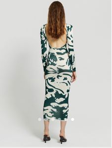 Unique Green &amp; Cream Bodycon Dress
