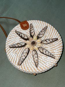 Woven Round Crossbody Bag