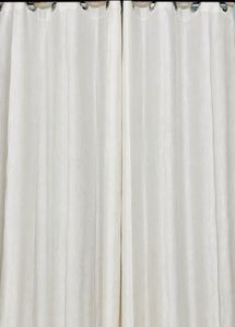 Cream & White Grommet Curtains