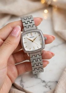 Elegant Fossil Watch - Two-Tone Design