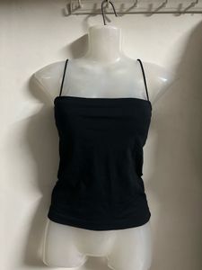 Sleek Black Spaghetti Strap Top