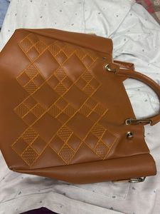 Stylish Brown Quilted Handbag