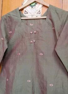Olive Green 3 Piece  Salwar Suit
