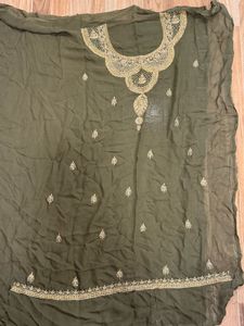 Embellished  suit and sharara (stitched )Set with