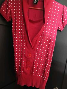 Red Polka Dot Top