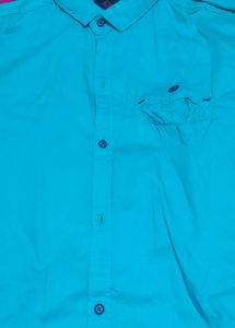 Teal Button-Down Shirt
