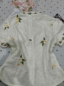 Elegant White Embroidered Top