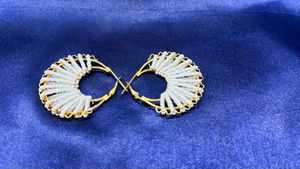 Elegant Beaded Hoop Earrings