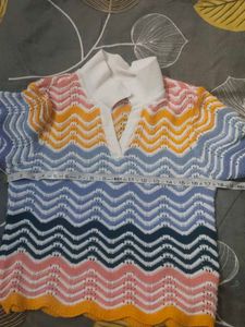 Colorful Chevron Knit Sweater