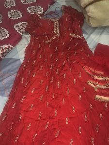 Red Embellished Lehenga Choli