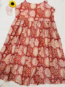 Ethnic motifs print A-line Midi dress