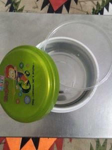 Cute Green Kids Tiffin Box(not used)