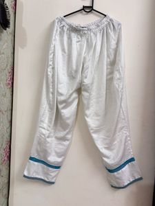 White Kurta with Blue Accents
