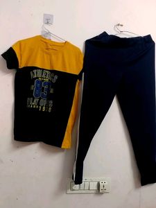Athletic T-shirt and Pants Set,pant new never used