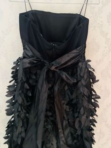 Chic Black Feather Dress