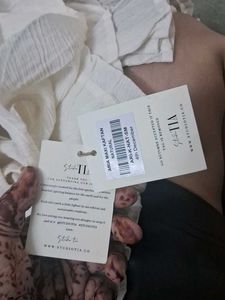 Elegant Off-White Kaftan Gown