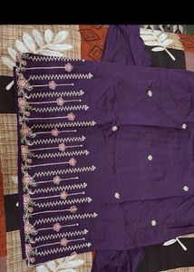 Elegant Purple Embroidered Kurta Set
