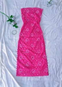 High slit mesh beach coverup