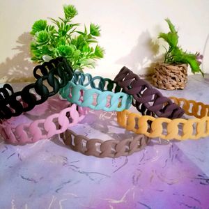 Chunky Chain Headbands - Set of 6