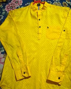 Totally New Shining Yellow Kurta Shirt