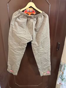 Olive Green And Pink Festive Suit