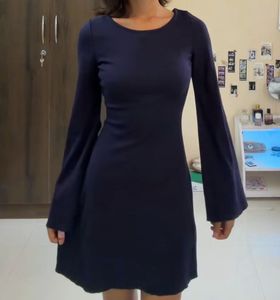 NewMe Navy Bell Sleeve Dress