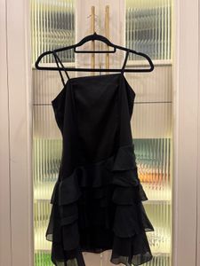 Chic Black Ruffle Dress