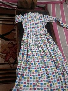 Colorful Patterned Cold Shoulder Dress
