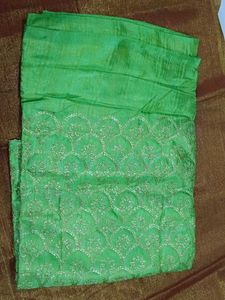 Designer blouse material.