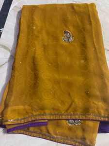 Mustard Yellow Saree