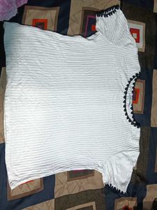 White Textured Top