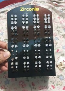 Zirconia Stud Earrings Set 60 earings