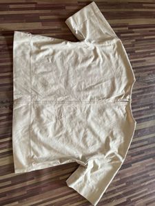 Beige Short Sleeve Top