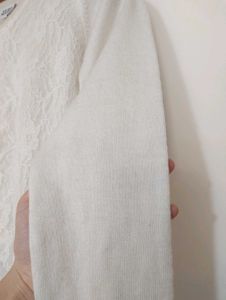 White Lace Varsity Cardigan 🤍