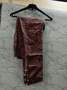 Embroidered Brown Kurta with Pant