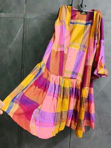 Vibrant Checkered Kurta