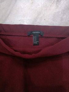 Burgundy Pencil Skirt